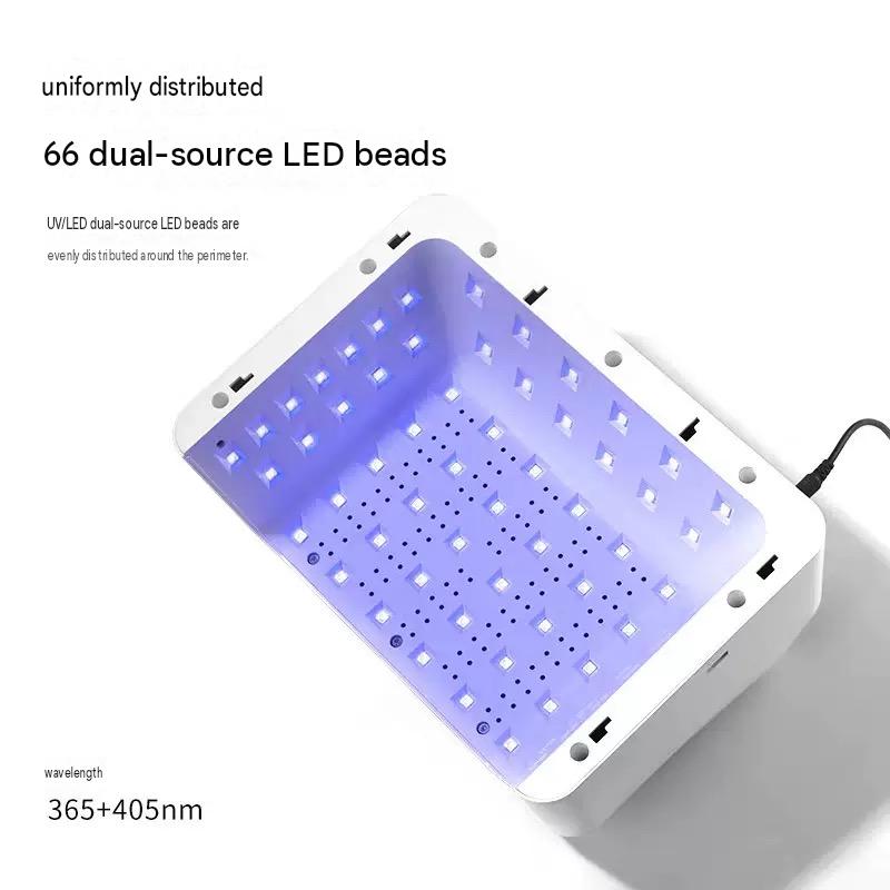 Cordless Rechargeable UV LED Nail Lamp with Hand Rest