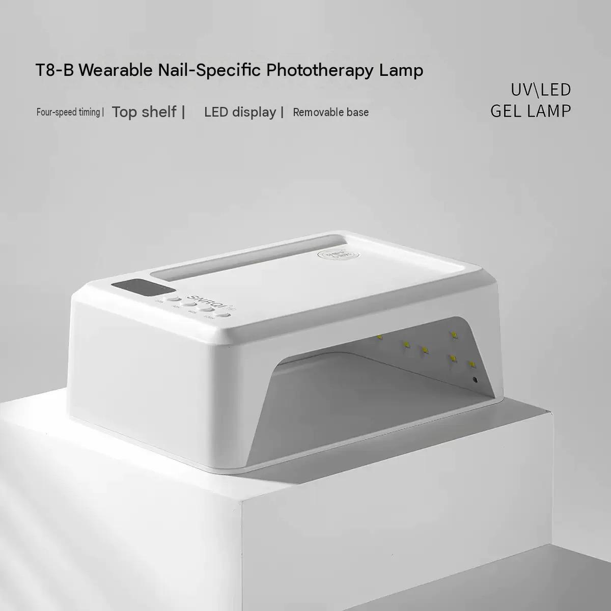 Cordless Rechargeable UV LED Nail Lamp with Hand Rest