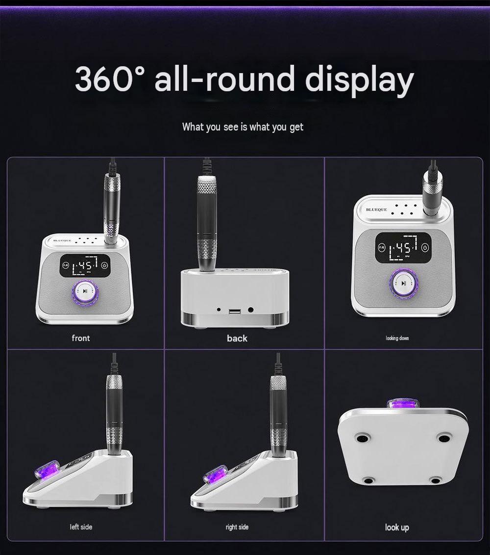 Professional Nail Drill with Leather Design