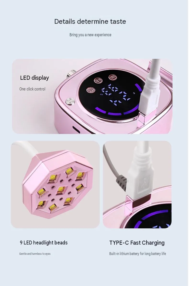 2-in-1 Nail Drill and UV LED Nail Lamp with 50000 RPM