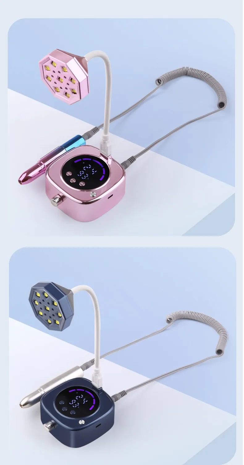 2-in-1 Nail Drill and UV LED Nail Lamp with 50000 RPM