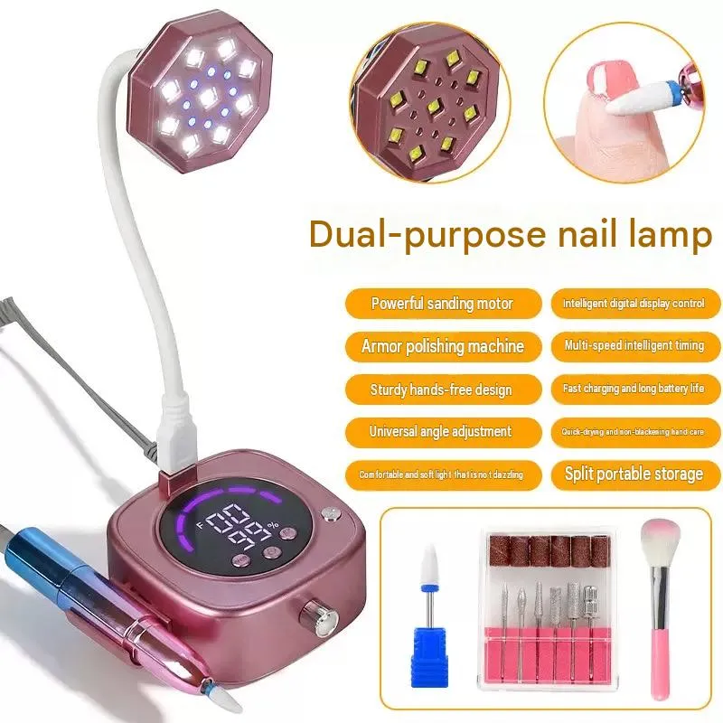 2-in-1 Nail Drill and UV LED Nail Lamp with 50000 RPM