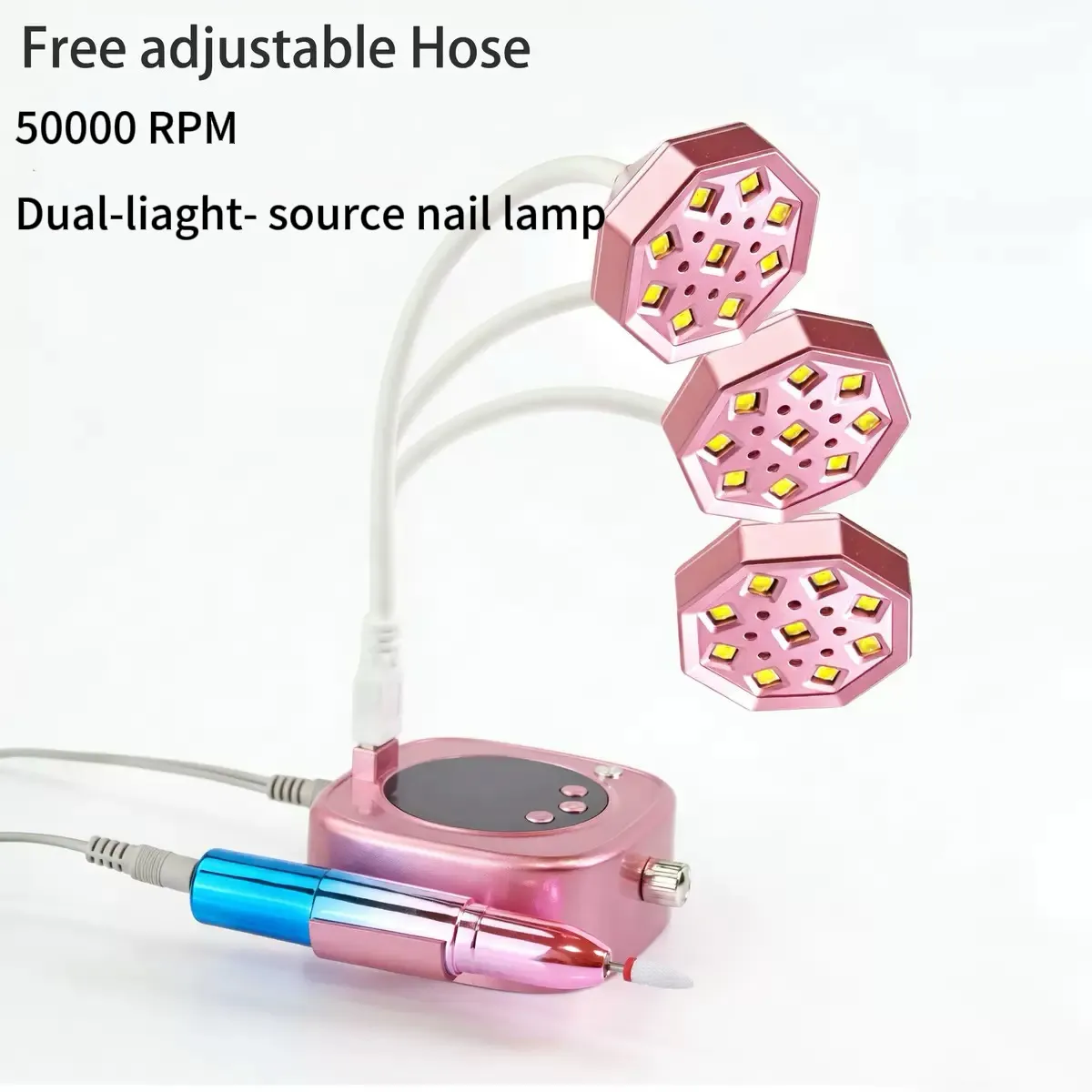 2-in-1 Nail Drill and UV LED Nail Lamp with 50000 RPM