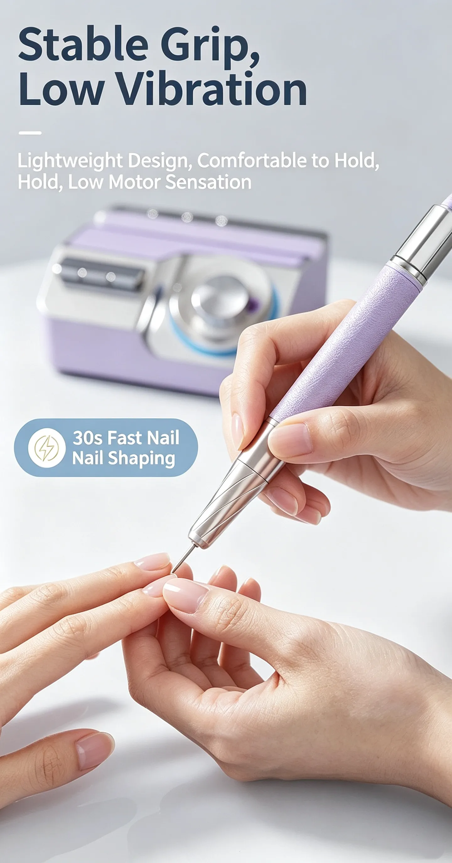 Portable E File Nail Drill Machine 30000 RPM