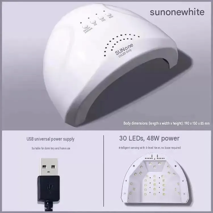 SUN One 48W UV LED Nail Lamp with USB and Power Adapter